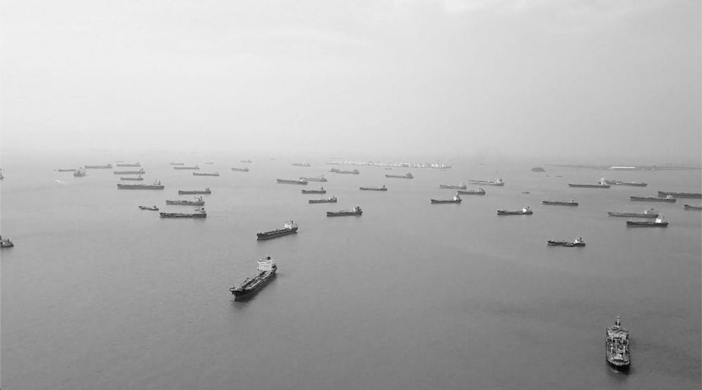 tanker ships in the ocean