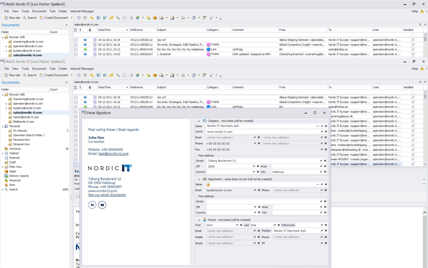 MARK5 feature of the month: Create and Update contact from signature