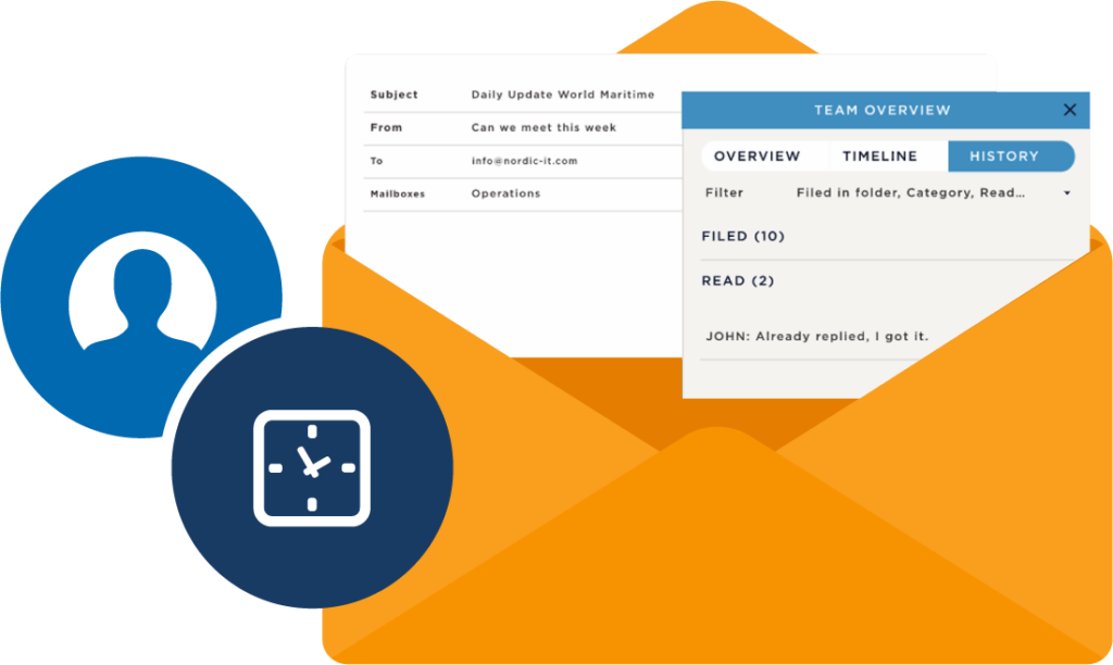Nordic IT has a wealth of email collaboration features to help inboxes of maritime teams
